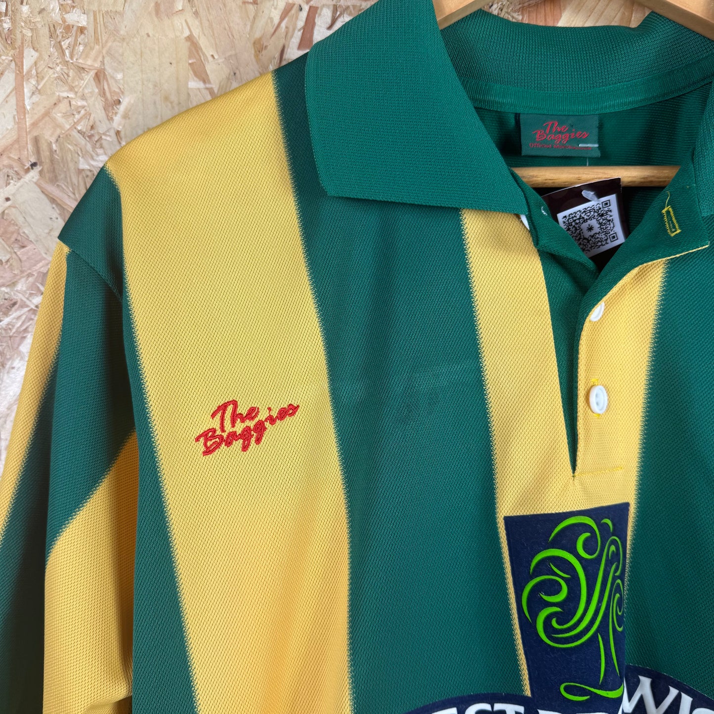 West Bromwich albion 2001/03 Away football shirt yellow green Medium
