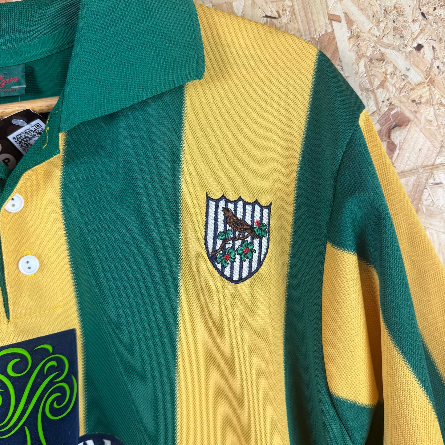 West Bromwich albion 2001/03 Away football shirt yellow green Medium