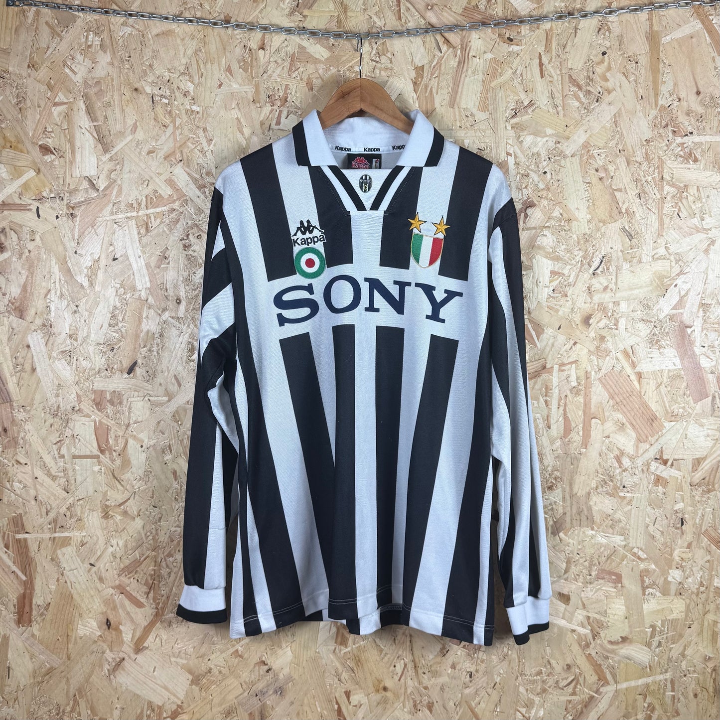 Juventus 1995/96 Home long sleeve football shirt Large Kappa
