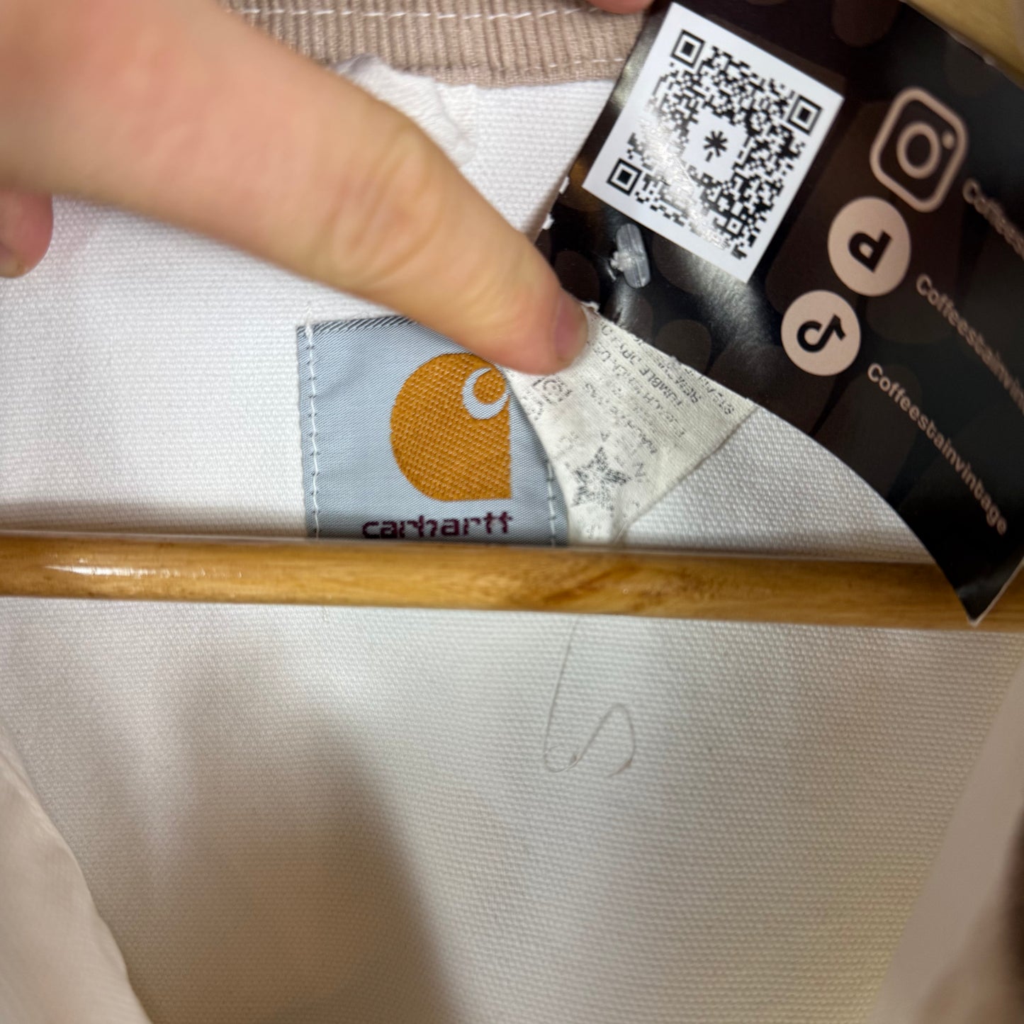 Carhartt chore jacket corduroy collar white 2XL Boxy fit