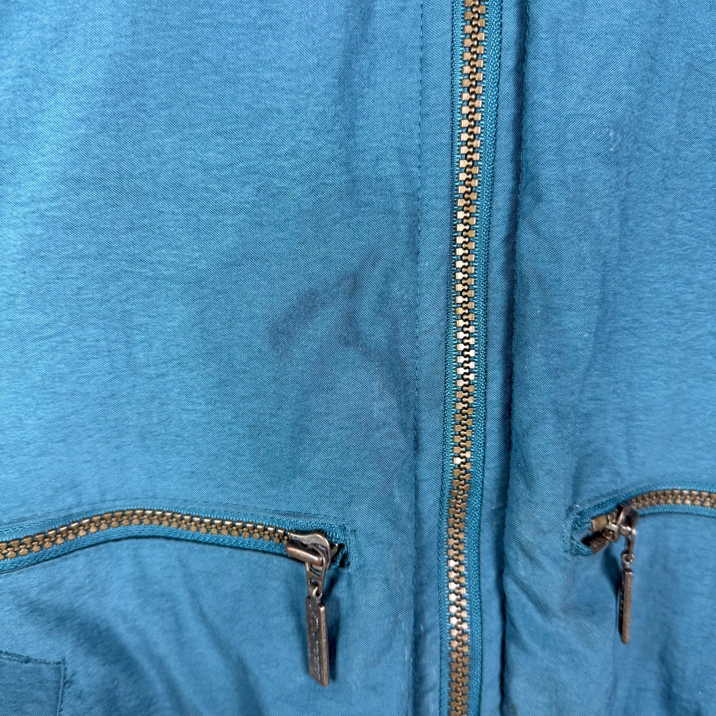 Vintage Padded Adidas puffer jacket 90s Green Navy XL