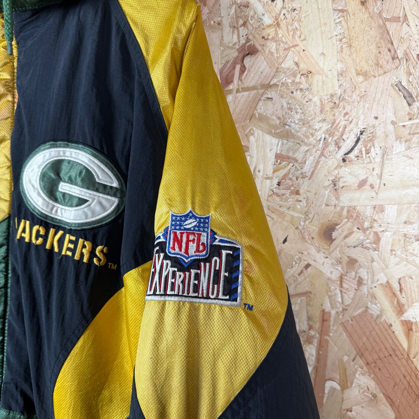 Vintage 90s packers padded jacket Full zip long length XL