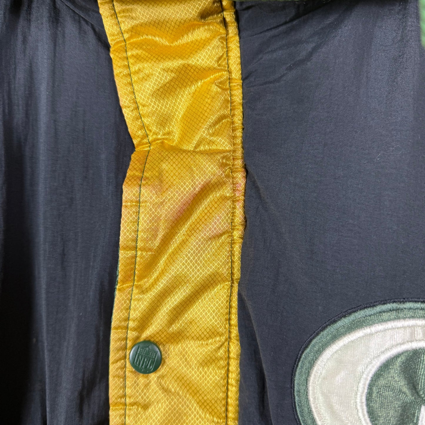 Vintage 90s packers padded jacket Full zip long length XL