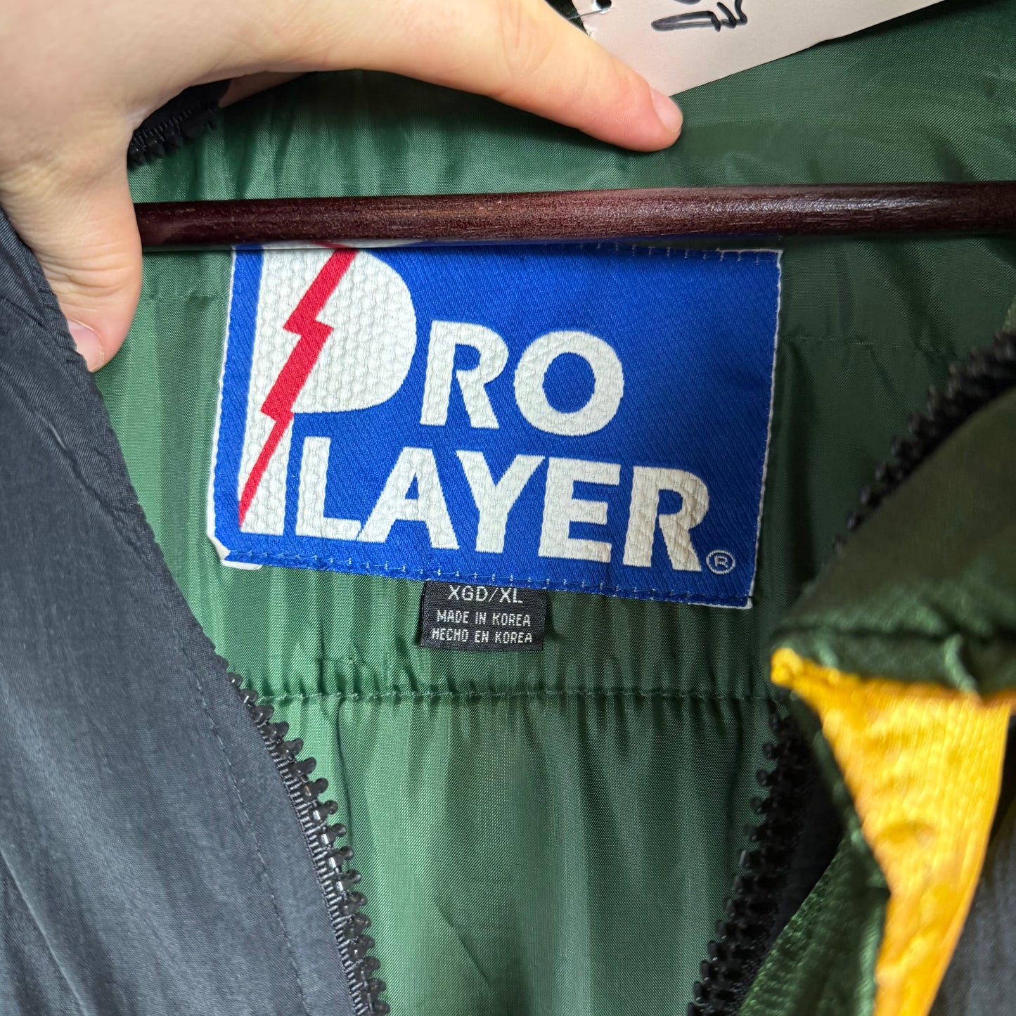 Vintage 90s packers padded jacket Full zip long length XL