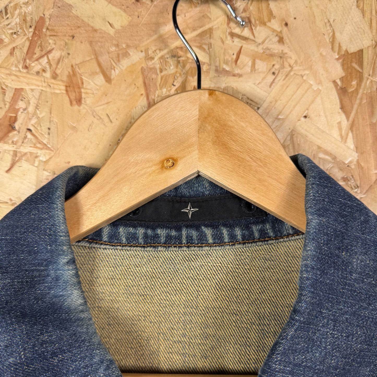 Stone island washed denim jacket blue XL