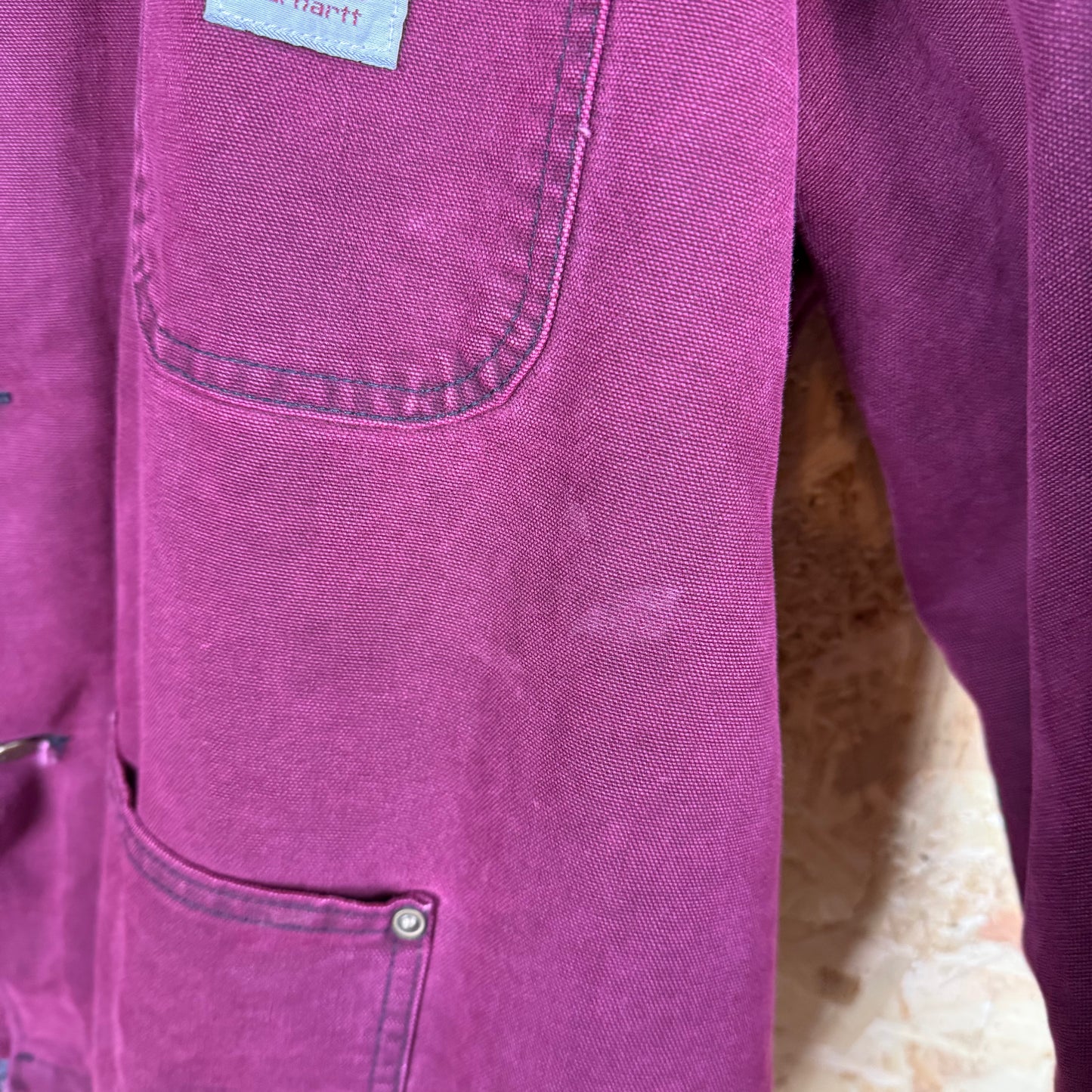 Carhartt canvas workwear jacket Burgundy red 2XL