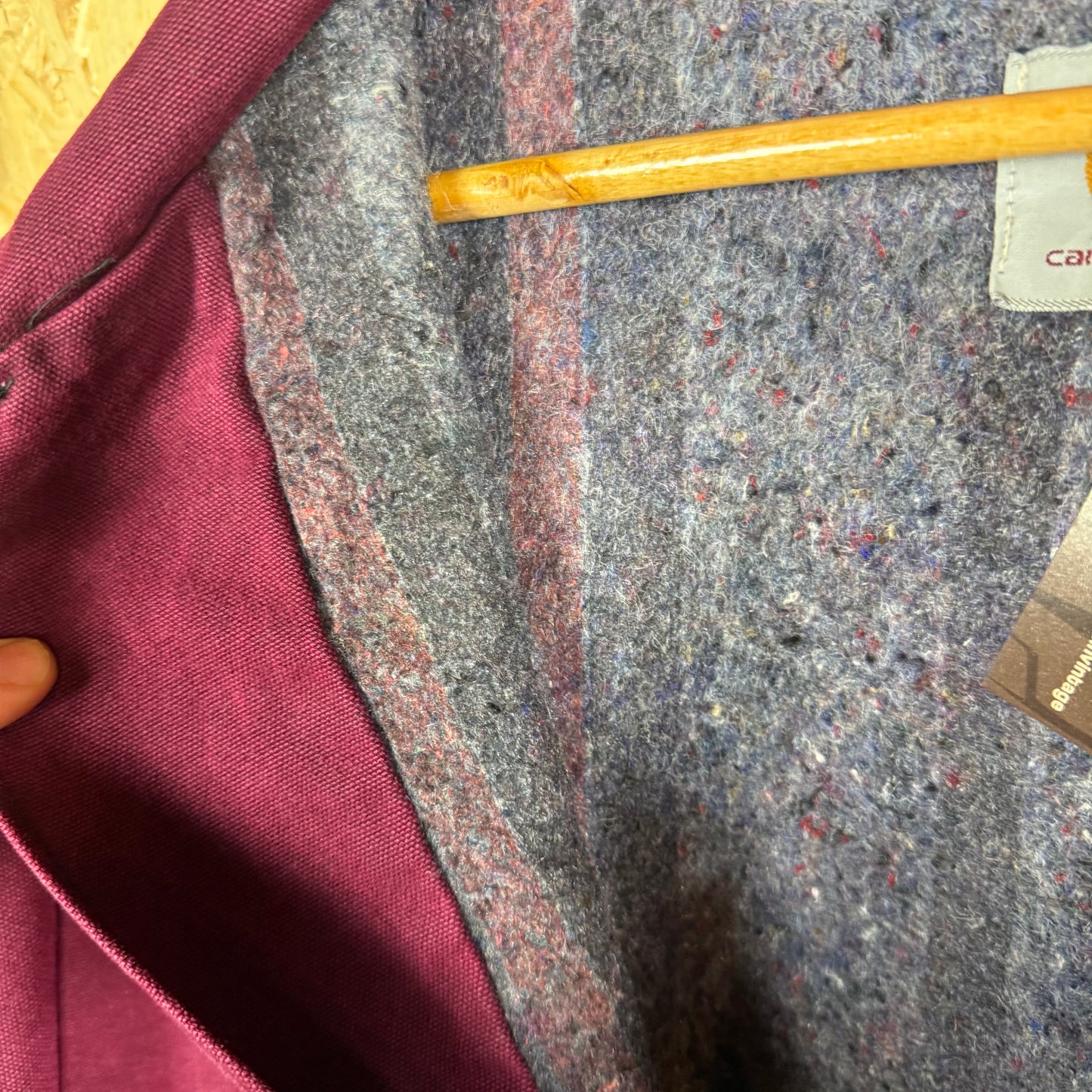 Carhartt canvas workwear jacket Burgundy red 2XL