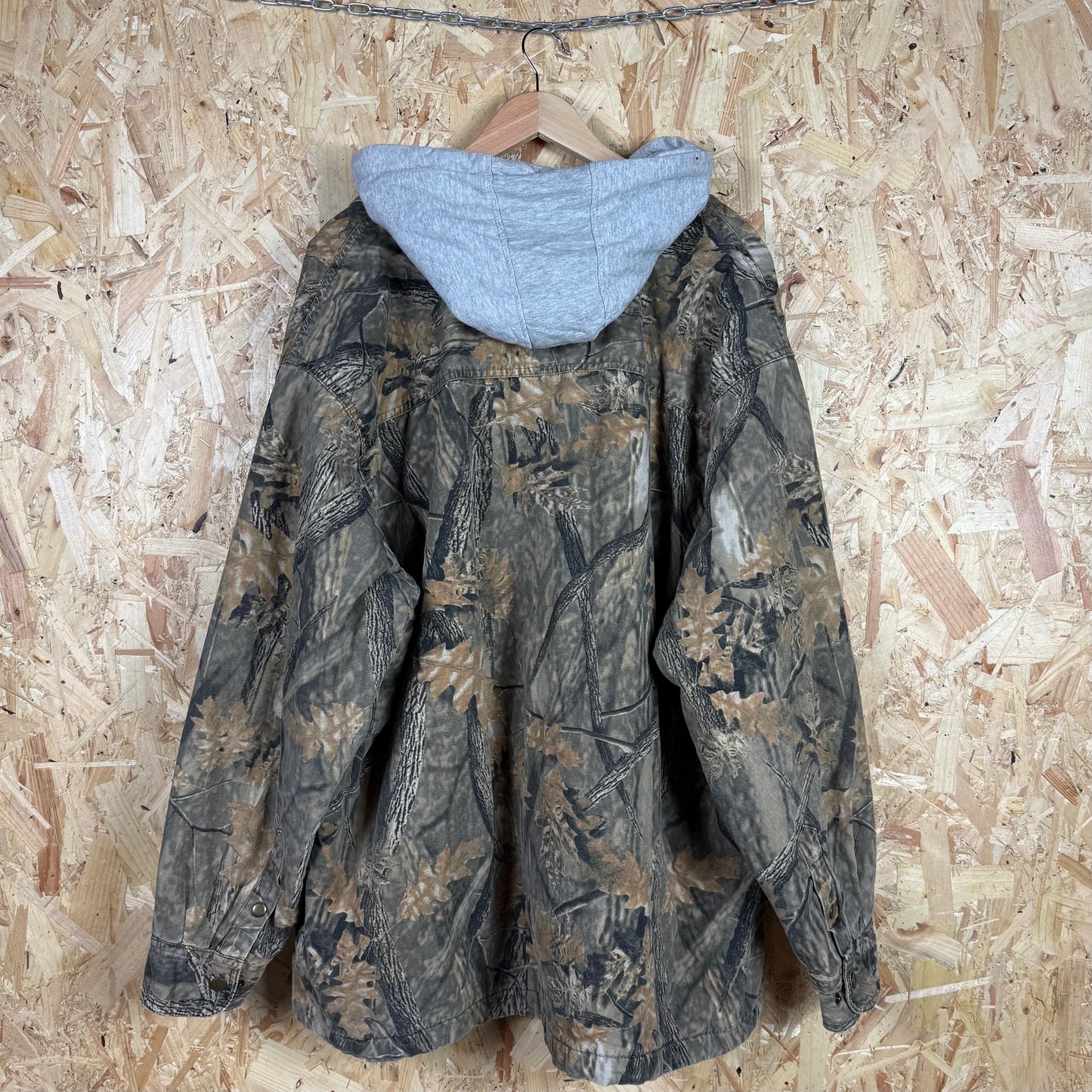 Puritan Camo Grey Hoodie Jacket Size 2XL