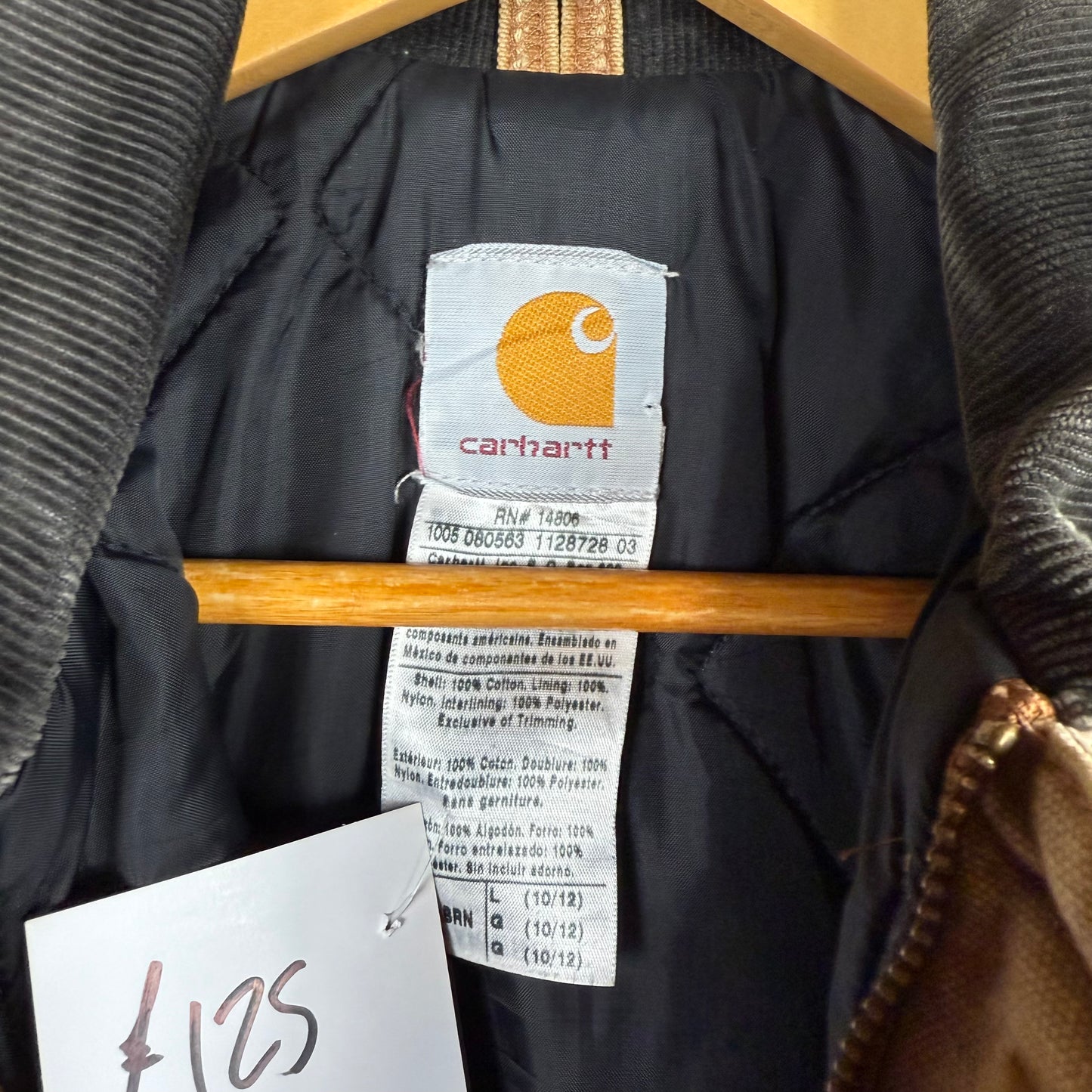 Carhartt Beige Collared Jacket Size XS/S