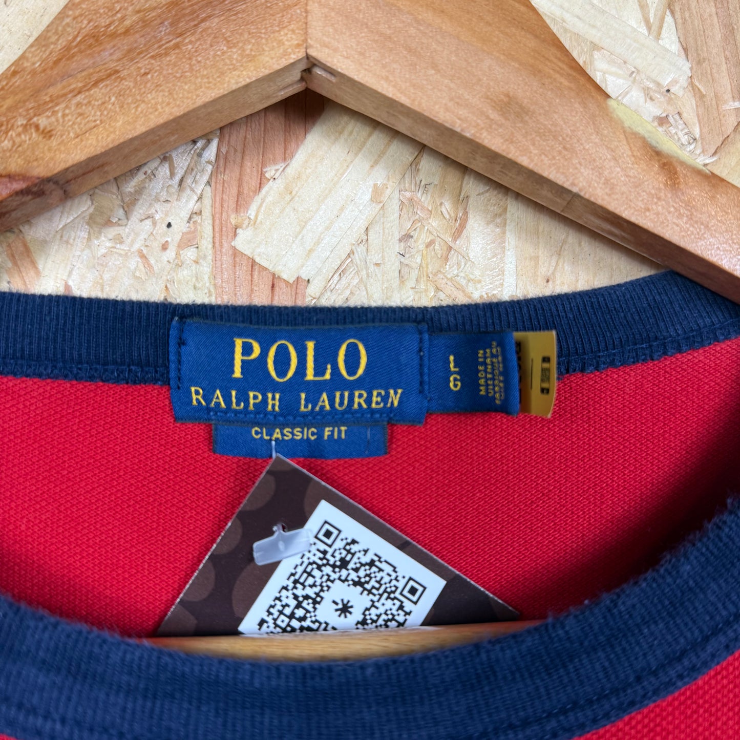 Ralph Lauren Polo Team Red Spell Out T-Shirt Size L