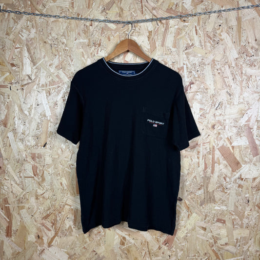Ralph Lauren Polo Sport Black Pocket T-Shirt Size M