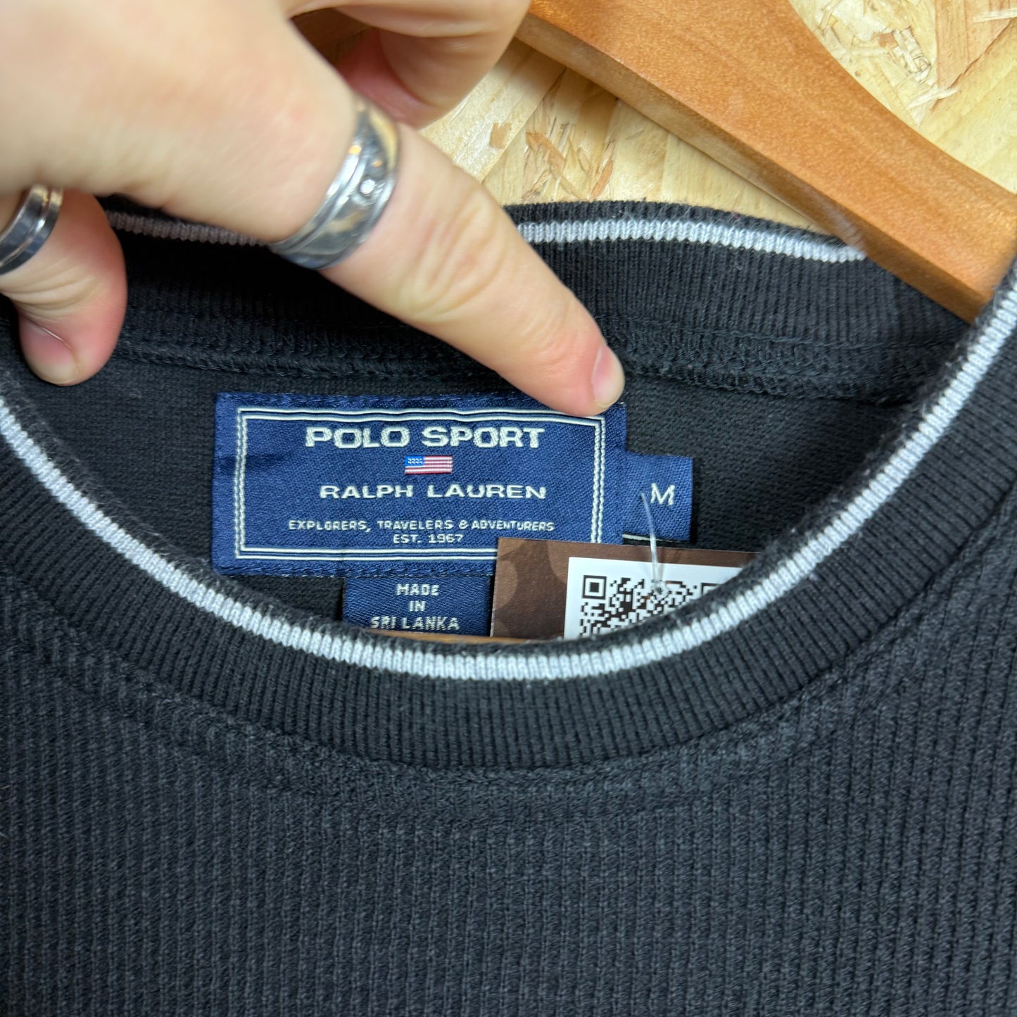 Ralph Lauren Polo Sport Black Pocket T-Shirt Size M