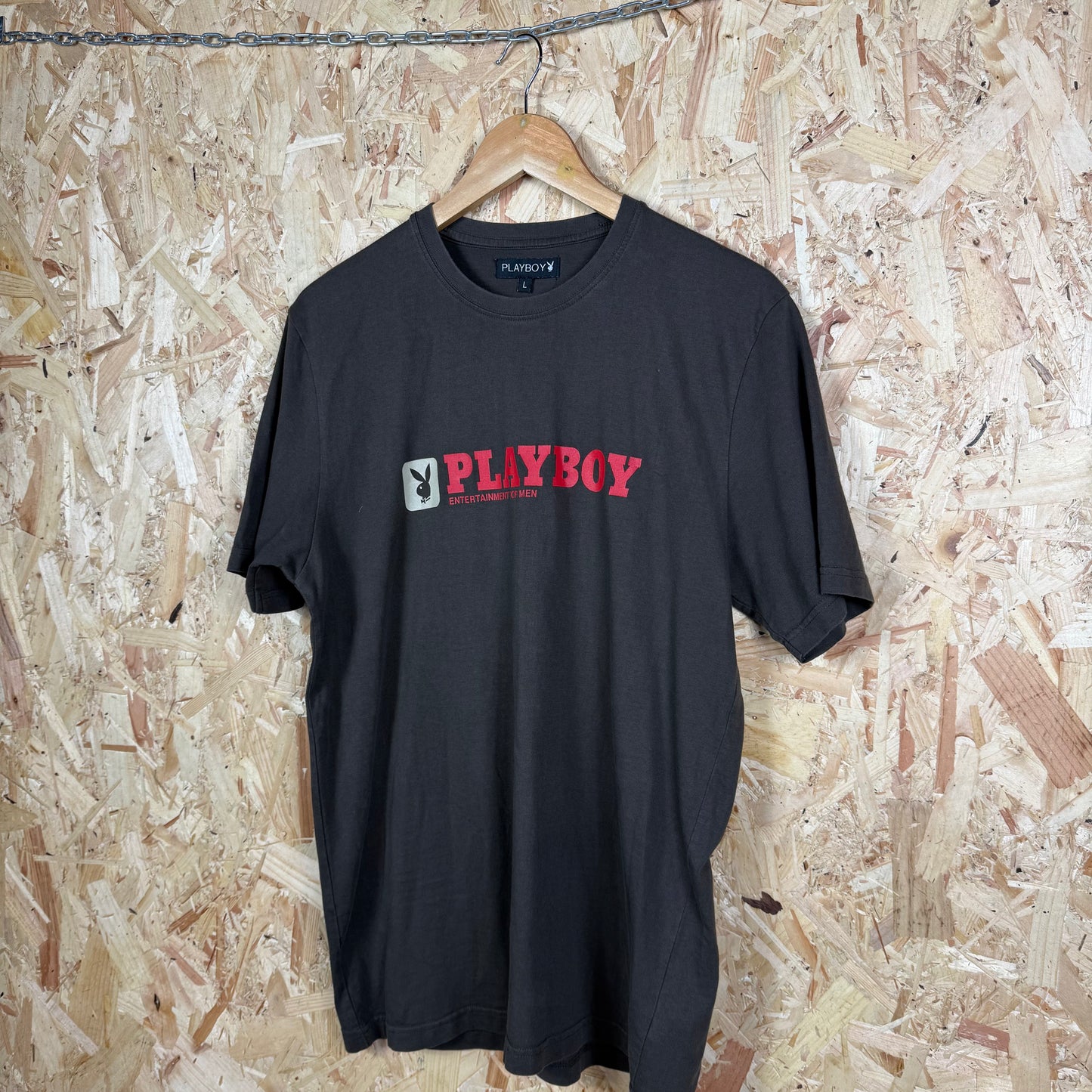 PlayBoy Brown T-shirt Size L