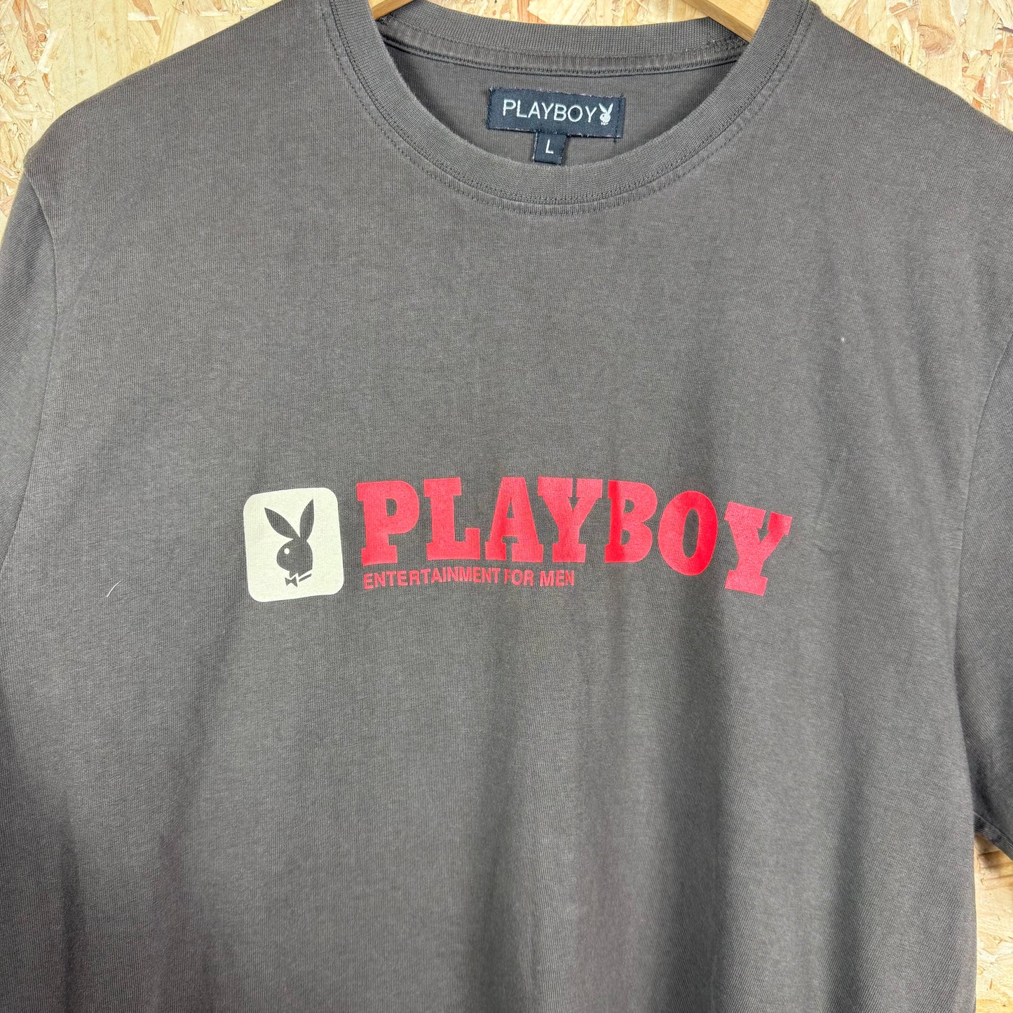 PlayBoy Brown T-shirt Size L