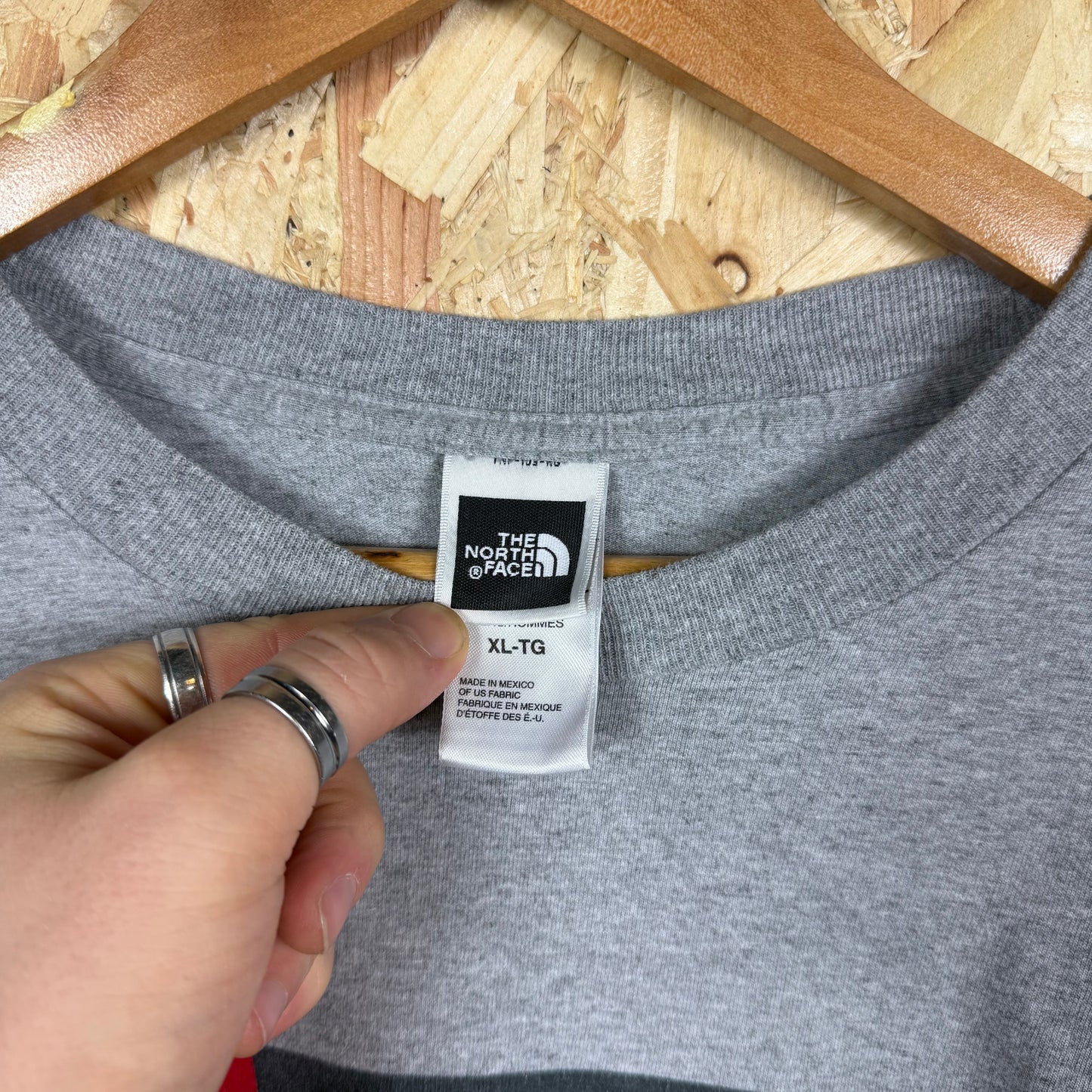 The North Face Grey Long Sleeve T-Shirt Size XL