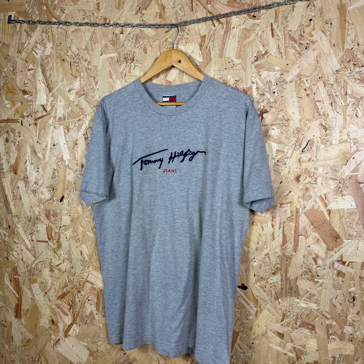 Tommy Hilfiger Grey Spell Out T-Shirt Size M