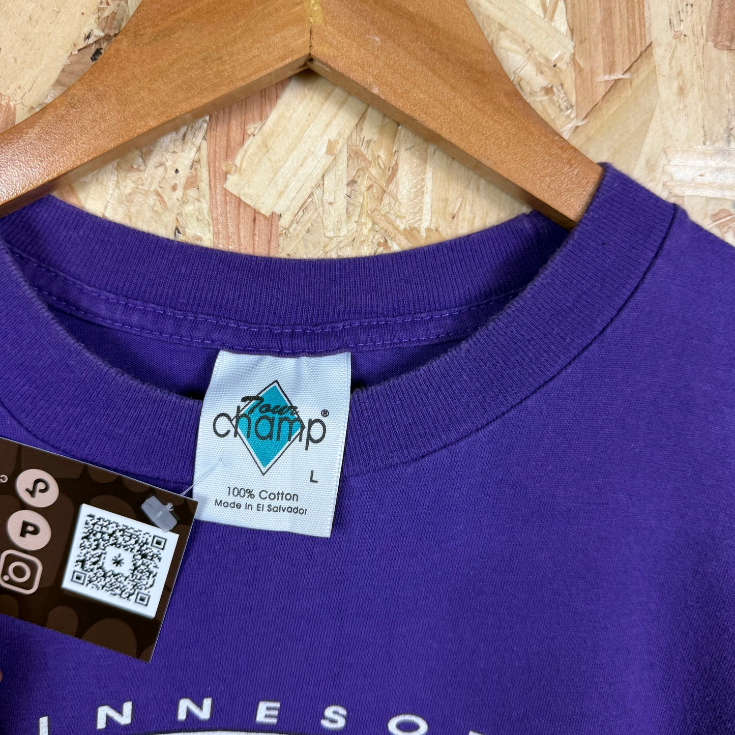 Minnesota Vikings Super Bowl Purple T-Shirt Size L