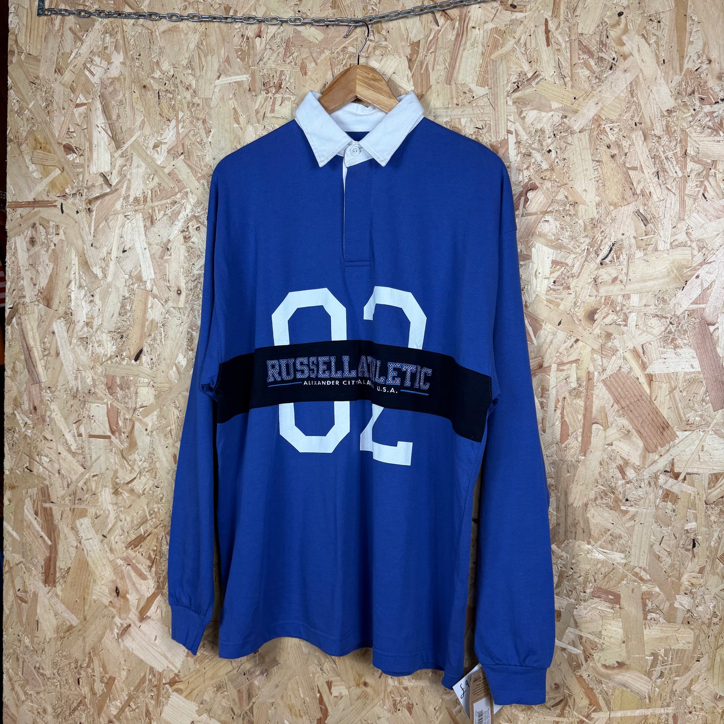 Russell Athletic Blue Rugby Shirt Size L New With Tags