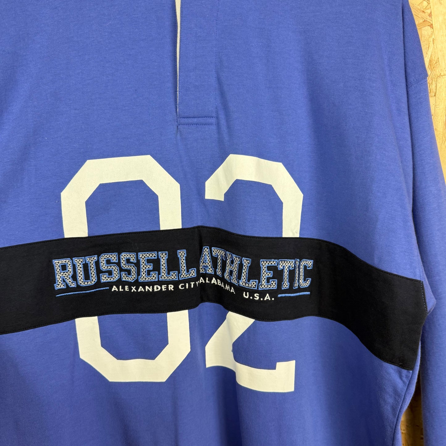 Russell Athletic Blue Rugby Shirt Size L New With Tags