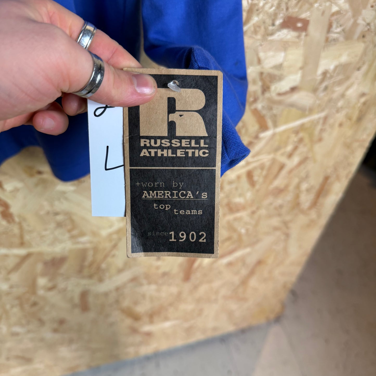 Russell Athletic Blue Rugby Shirt Size L New With Tags