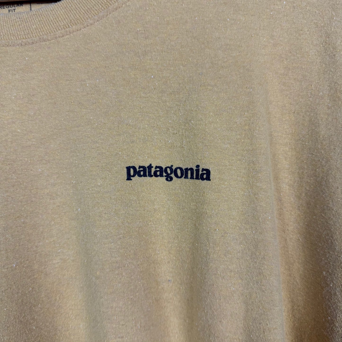 Patagonia Yellow T-Shirt With Back Print Size XL