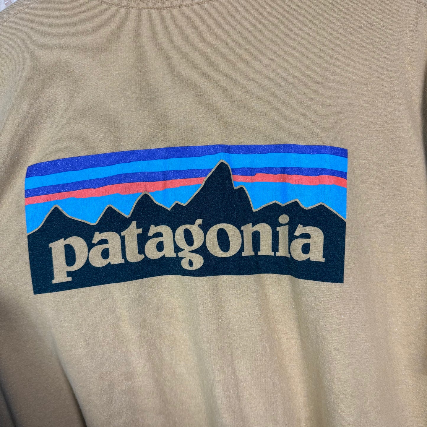 Patagonia Yellow T-Shirt With Back Print Size XL
