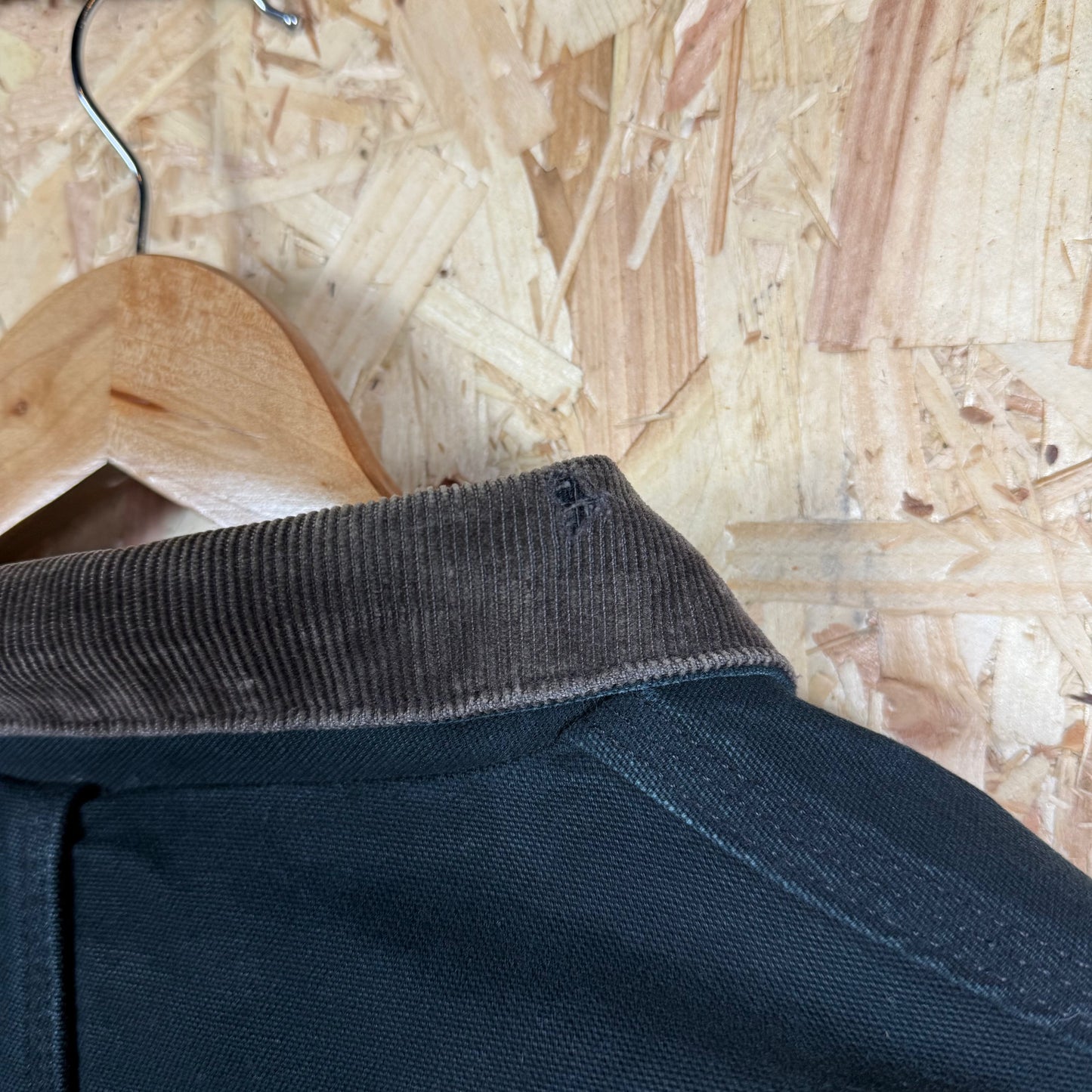 Carhartt Black Coverall Zip Up Jacket With Front Sponsor Size XL