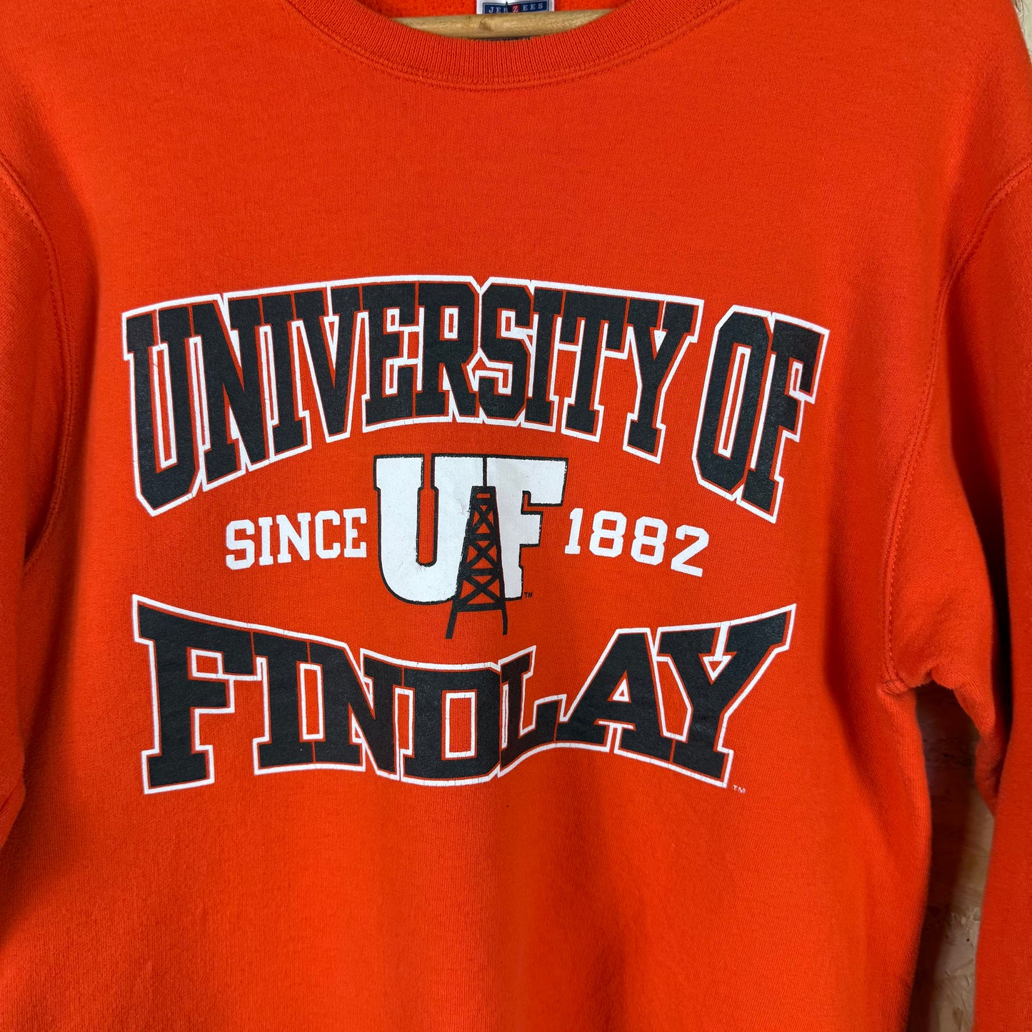 University Of Findlay Orange Sweatshirt Size S