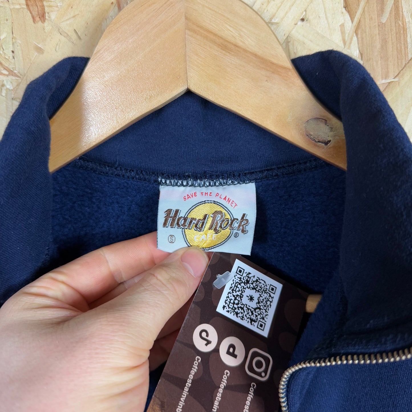 Hard Rock Cafe Sydney Navy Quarter Zip Size L