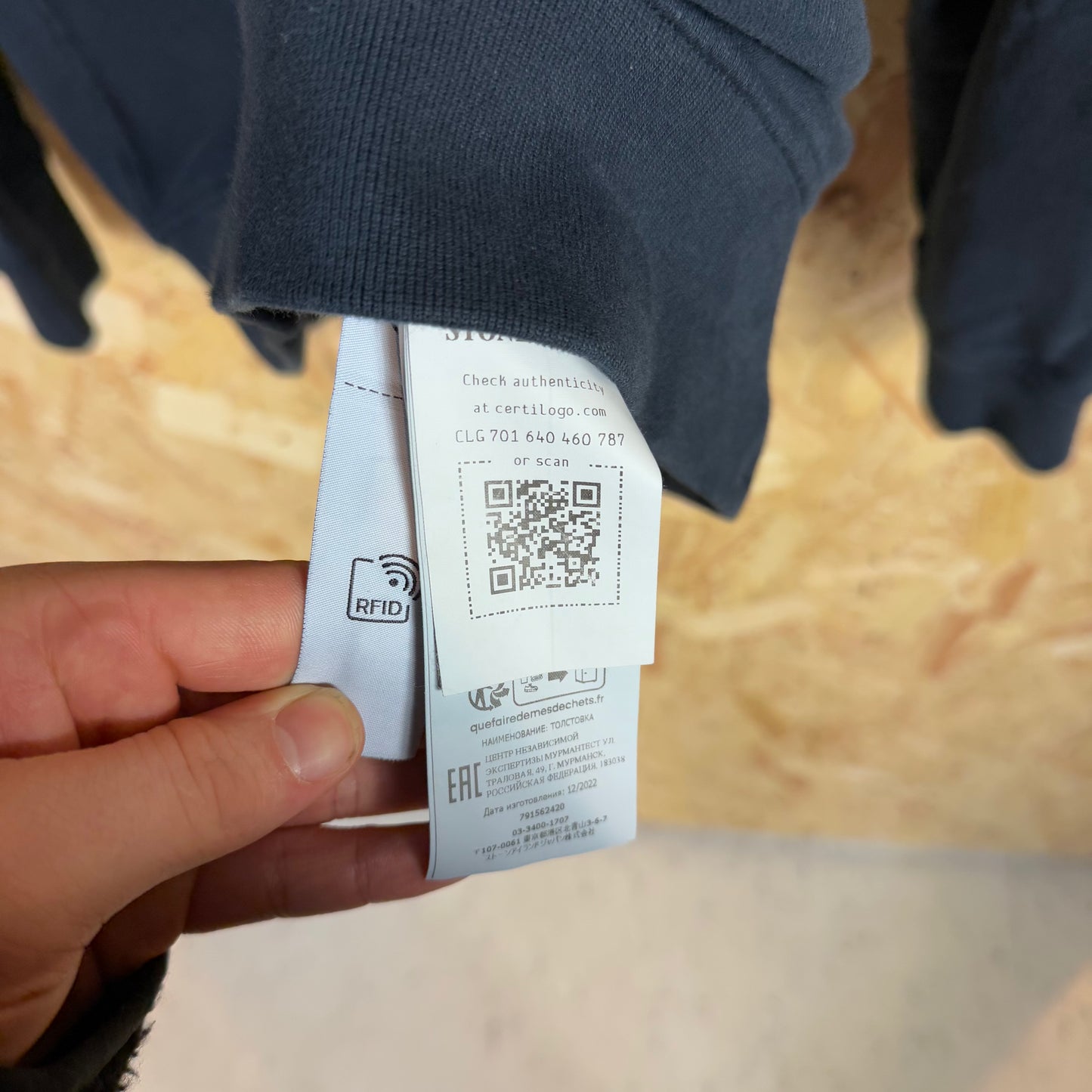 Stone Island Navy Sweatshirt Size L