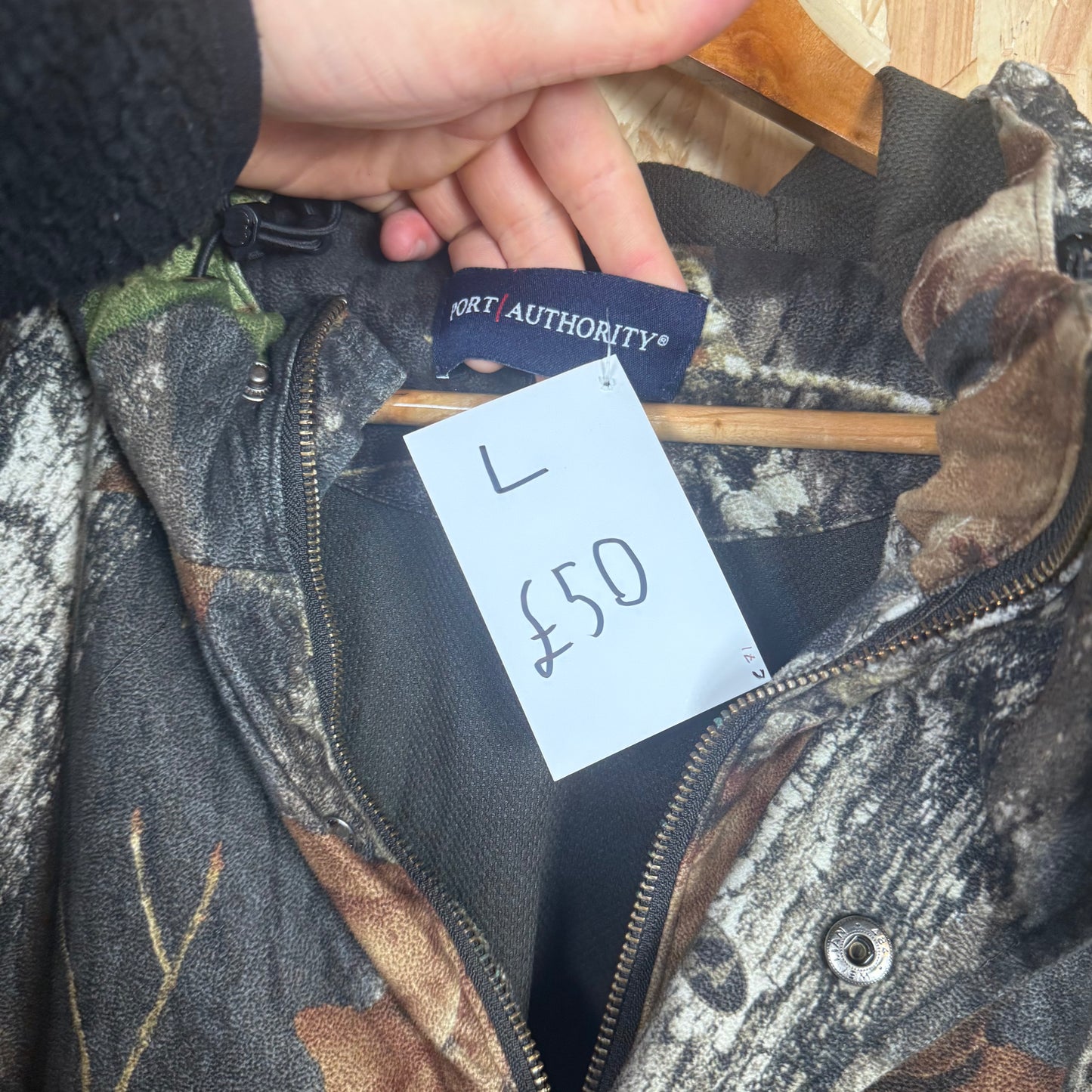 Port Authority Camouflage  Quarter Zip Jacket Size L