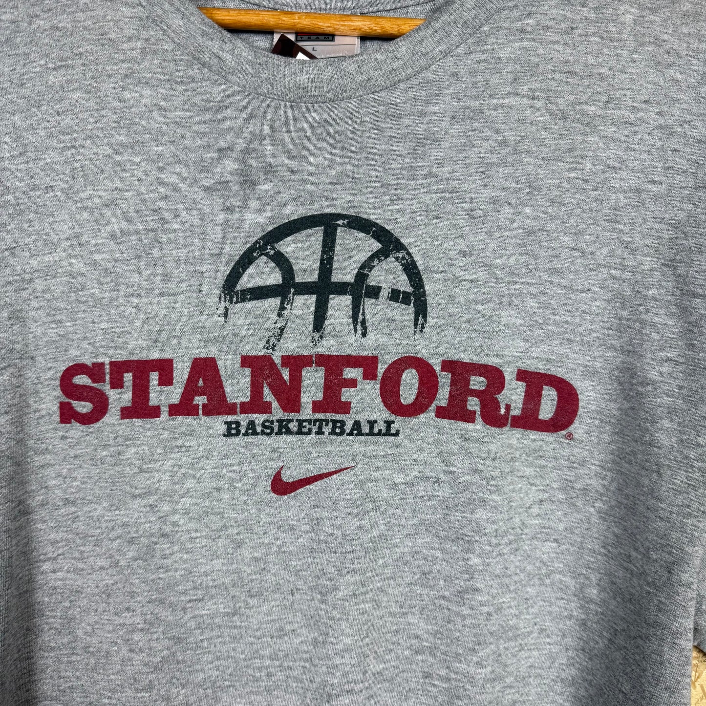 Nike Stanford Basketball Grey T-Shirt Size L