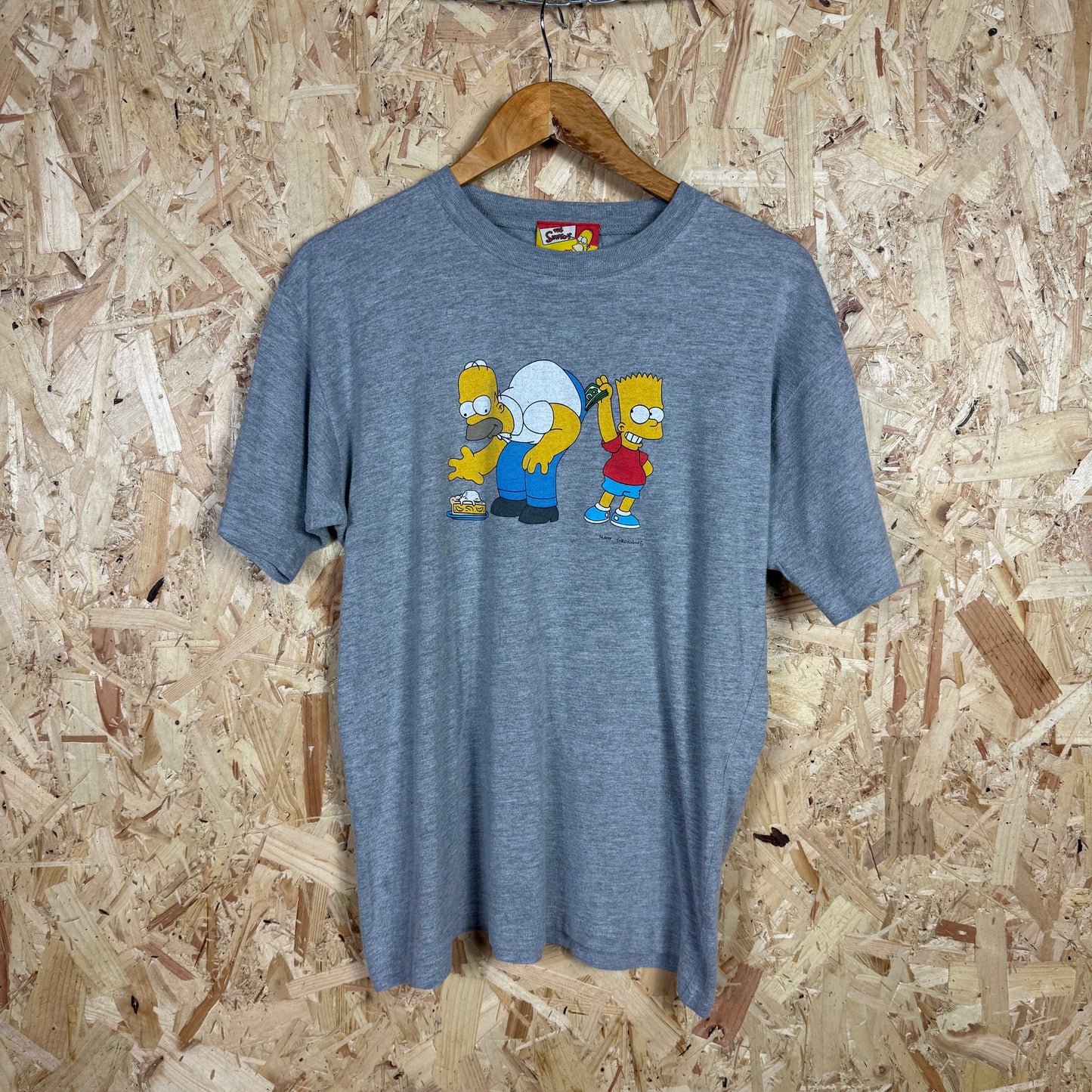 The Simpsons Homer & Bart Grey T-Shirt Size L