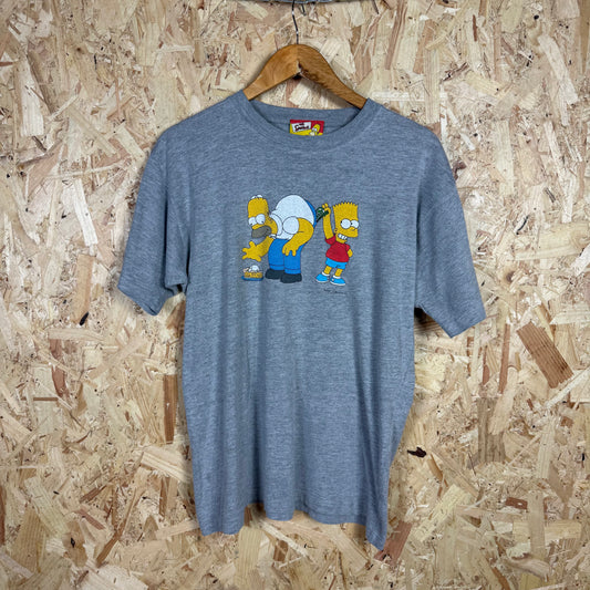 The Simpsons Homer & Bart Grey T-Shirt Size L