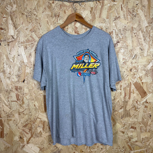 Motorsport  Bob Miller River Days Rumble Back Print Grey T-Shirt Size XL