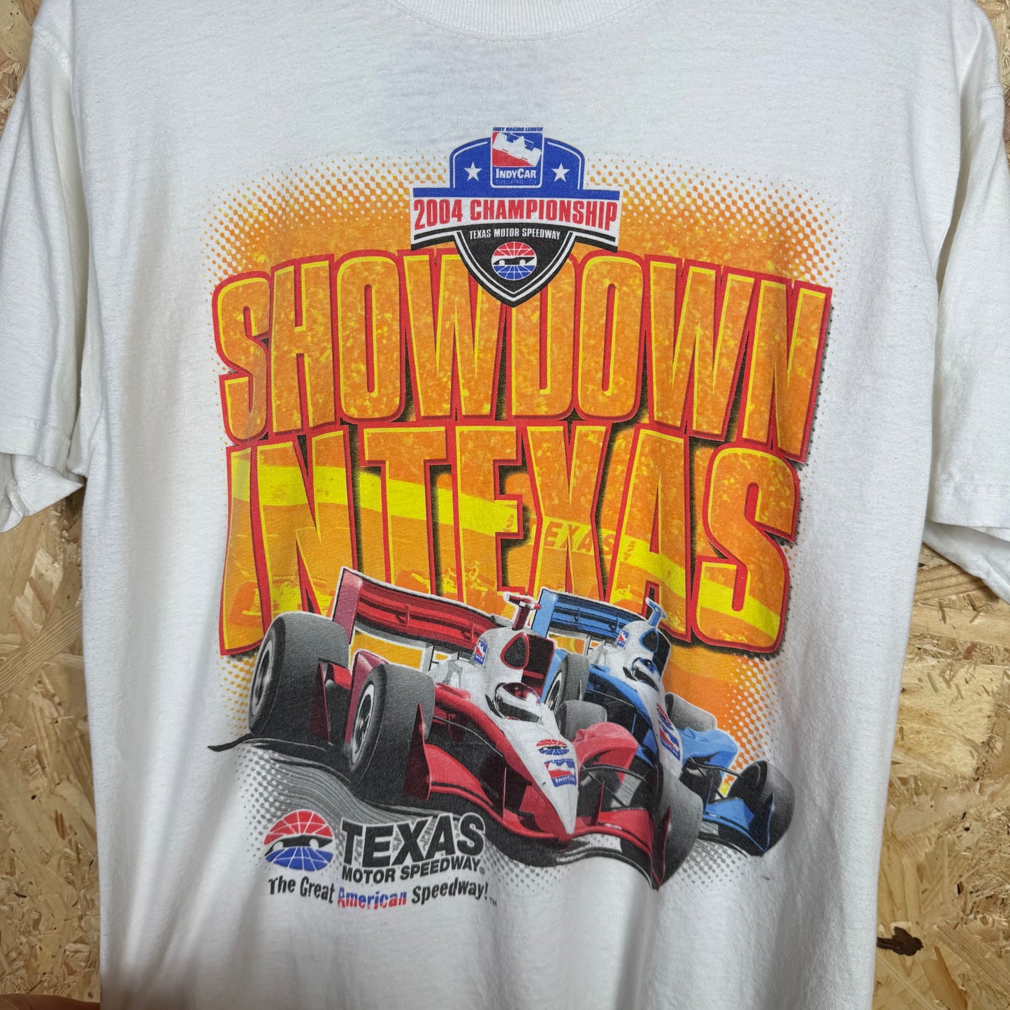 Texas Motor Speedway 2004 Championship White Graphic T-Shirt Size M