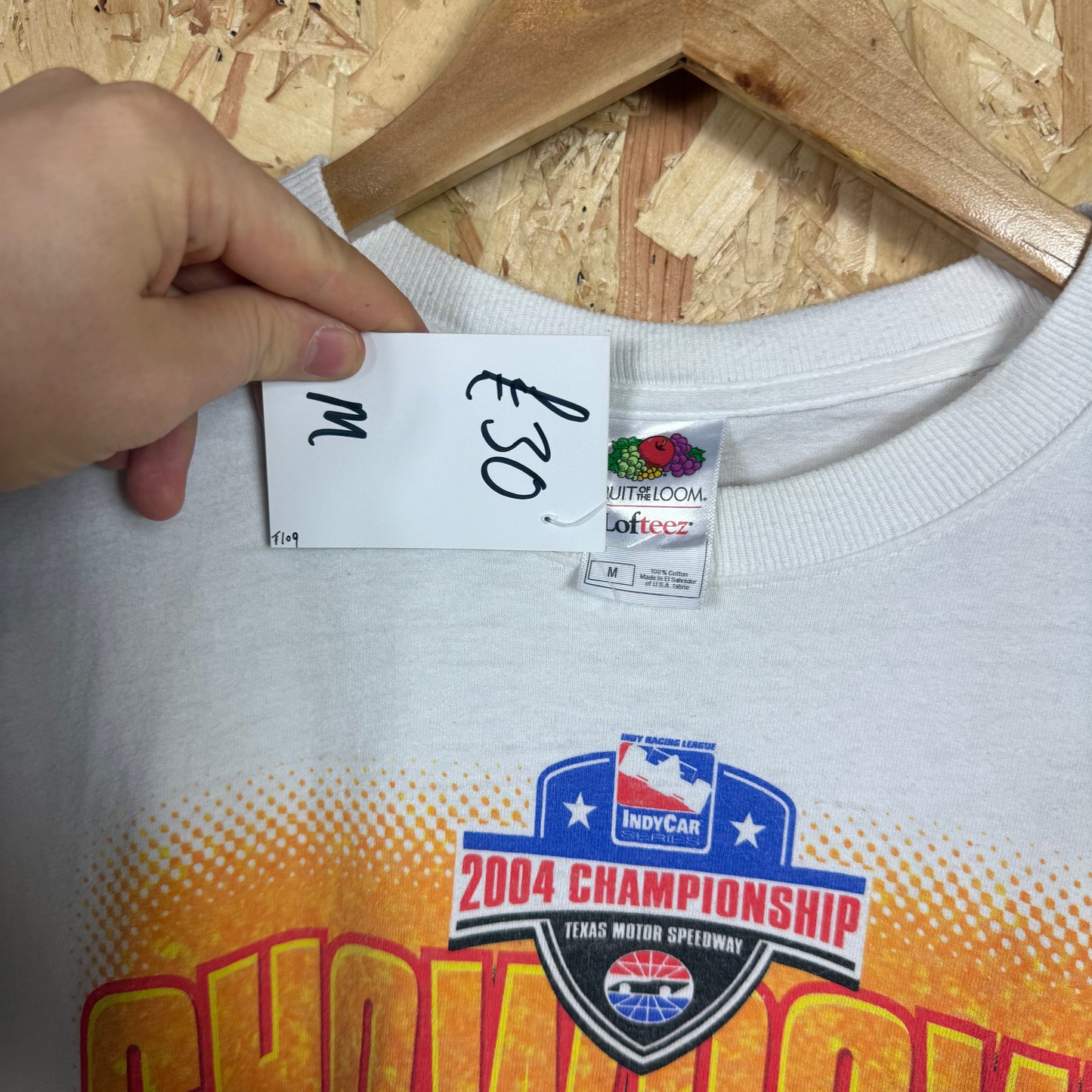 Texas Motor Speedway 2004 Championship White Graphic T-Shirt Size M