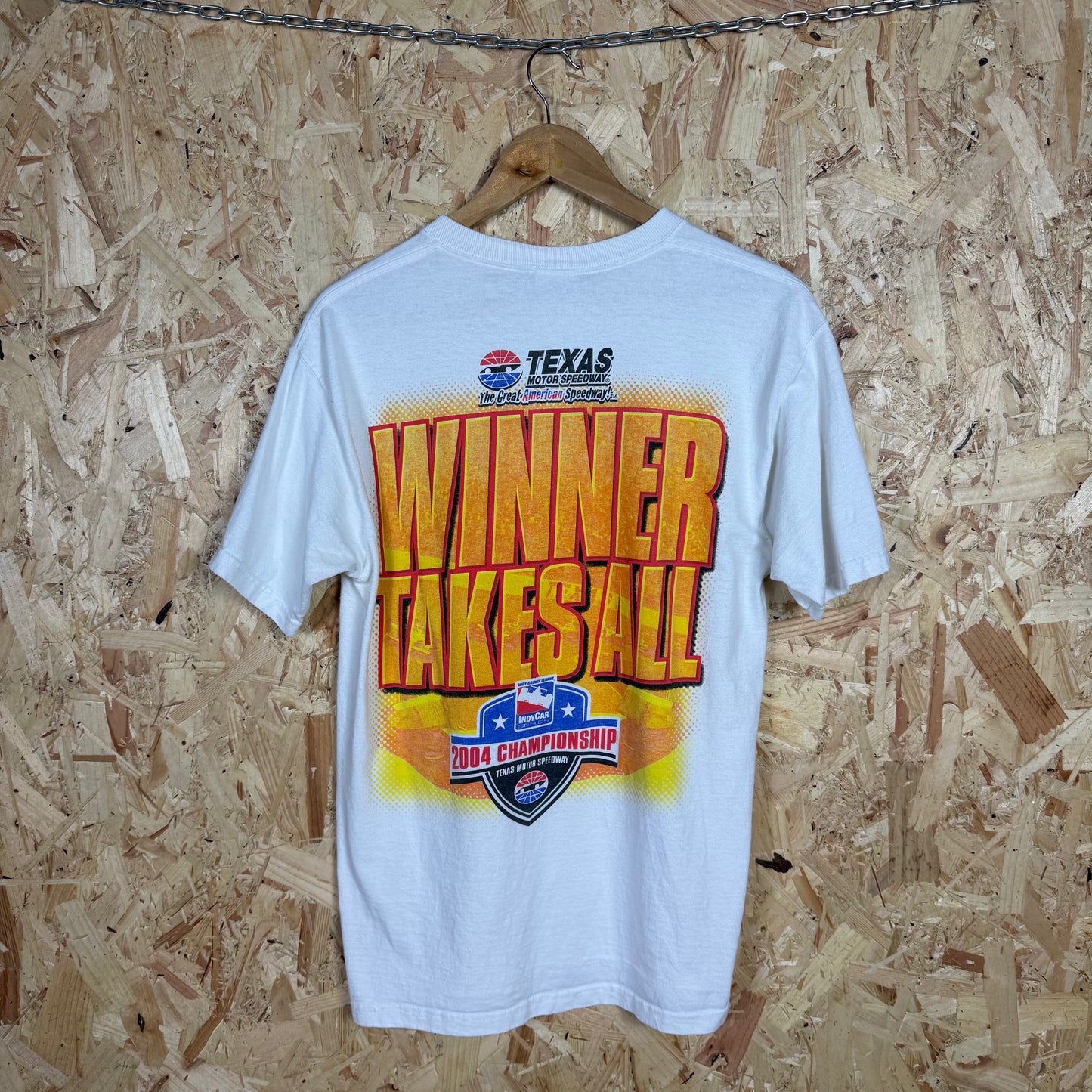 Texas Motor Speedway 2004 Championship White Graphic T-Shirt Size M