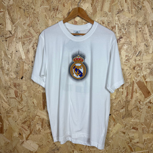 Adidas Real Madrid David Beckham White T-Shirt Size M