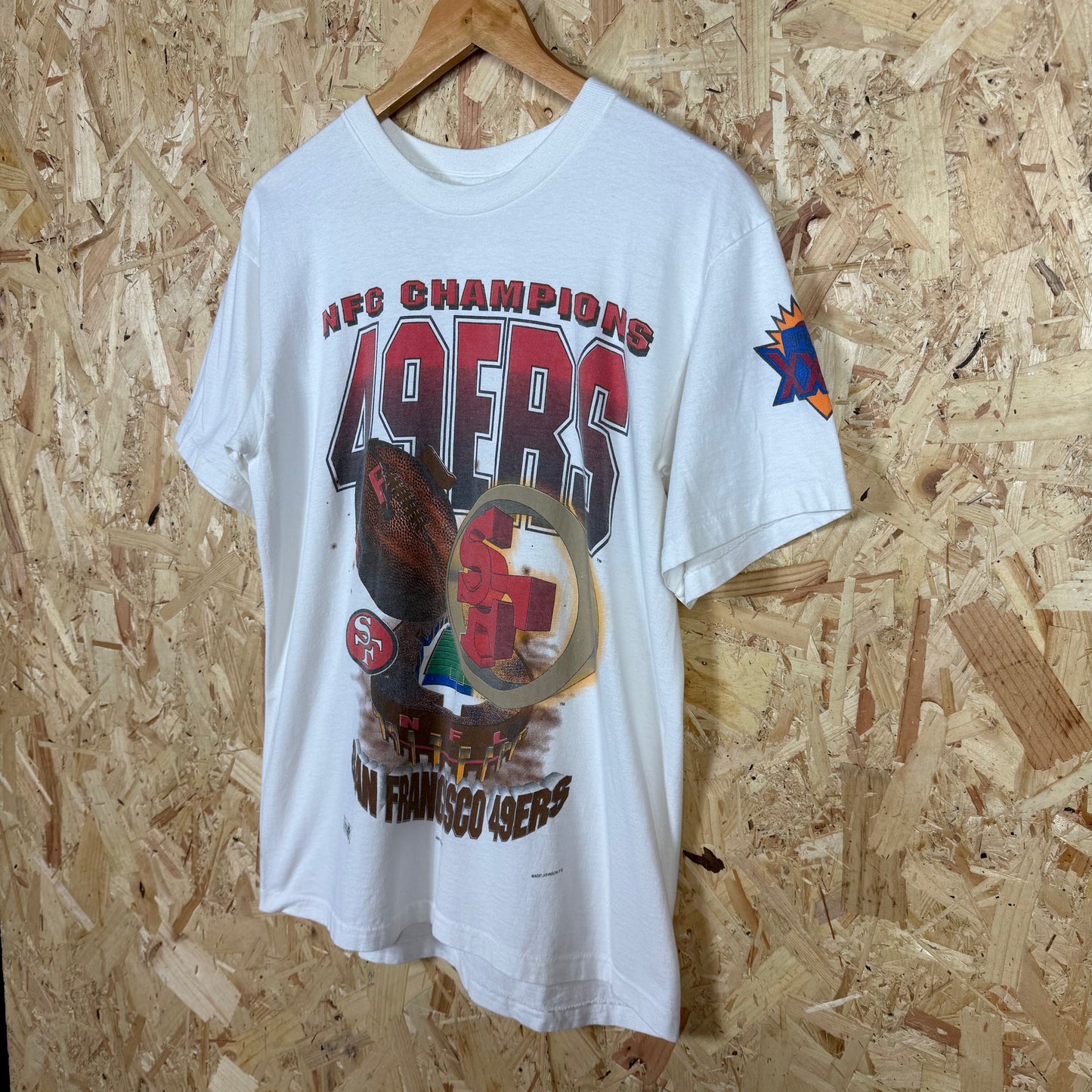 San Francisco 49ers NFC Champions White Graphic T-Shirt Size M