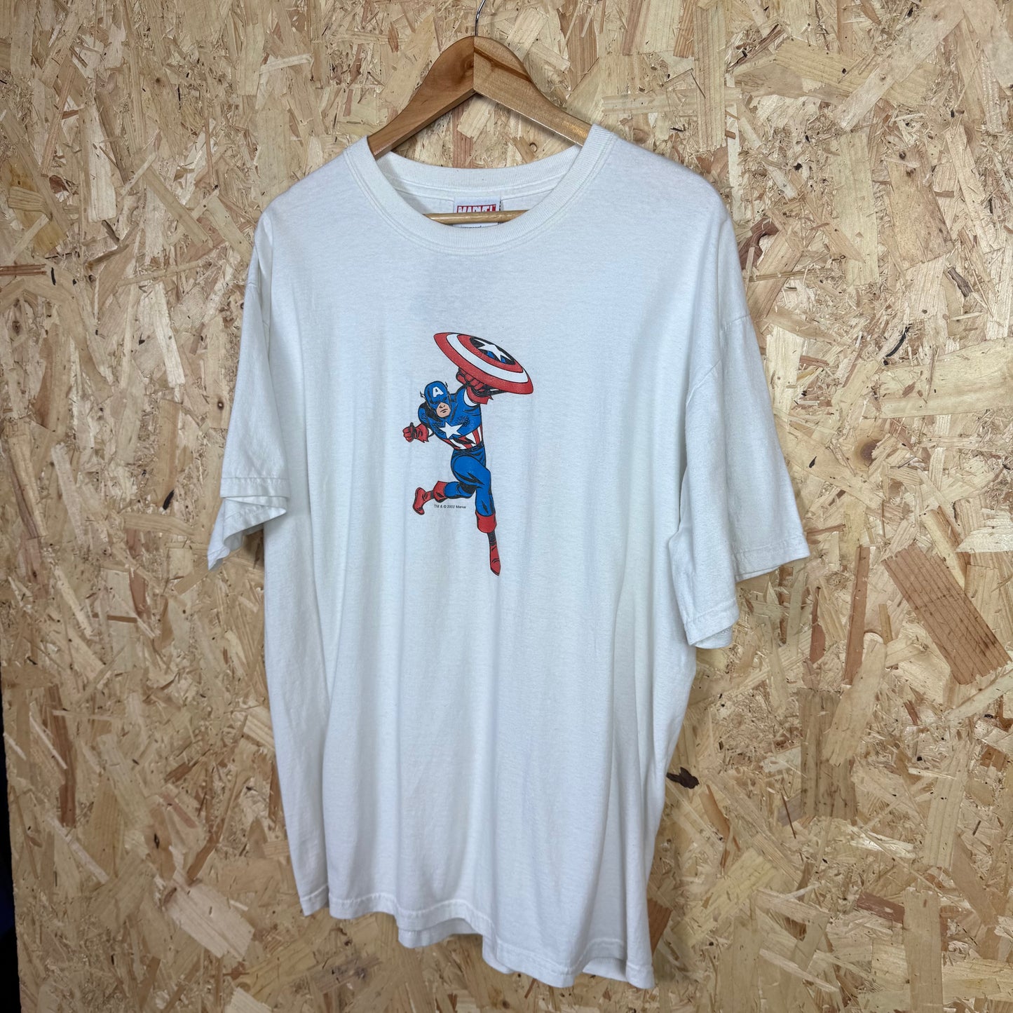 Marvel Captain America Graphic White T-Shirt Size XL