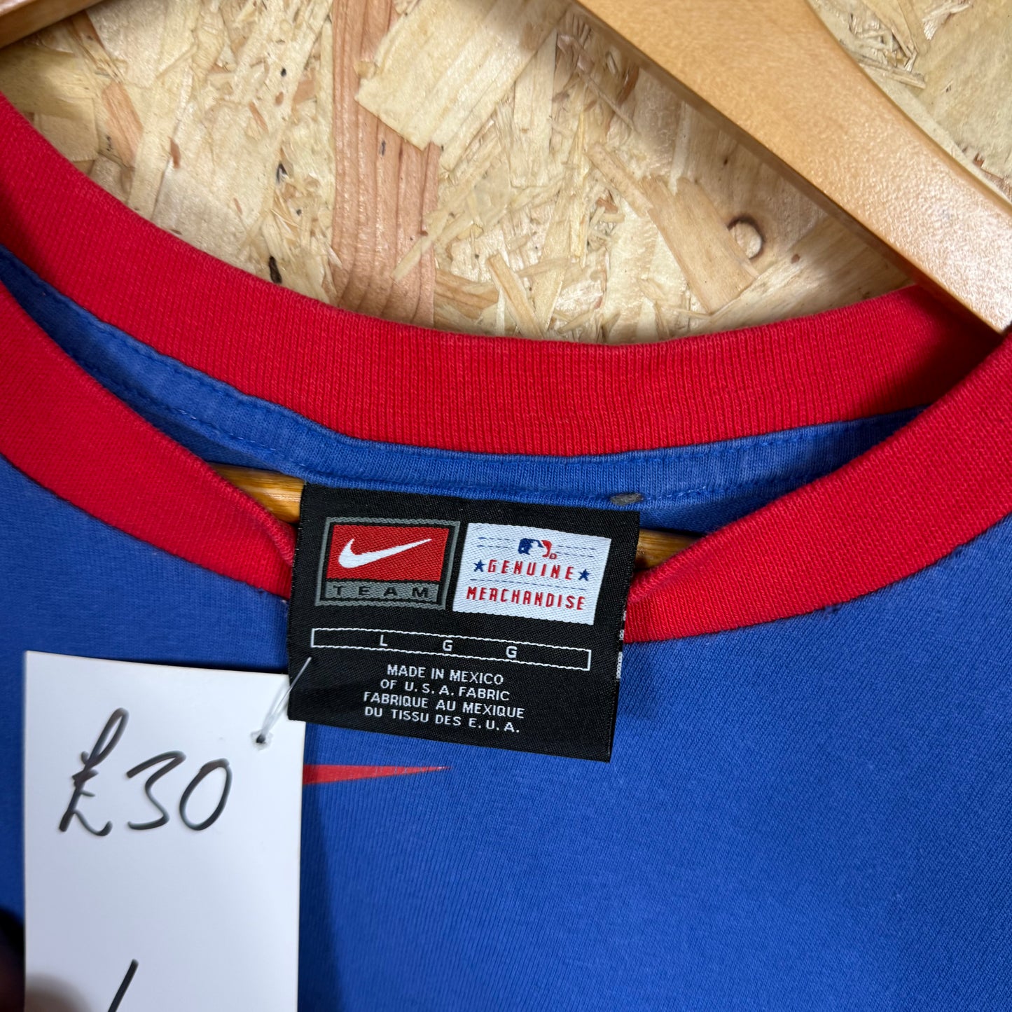 Nike Chicago Cubs MLB Blue T-Shirt Size L