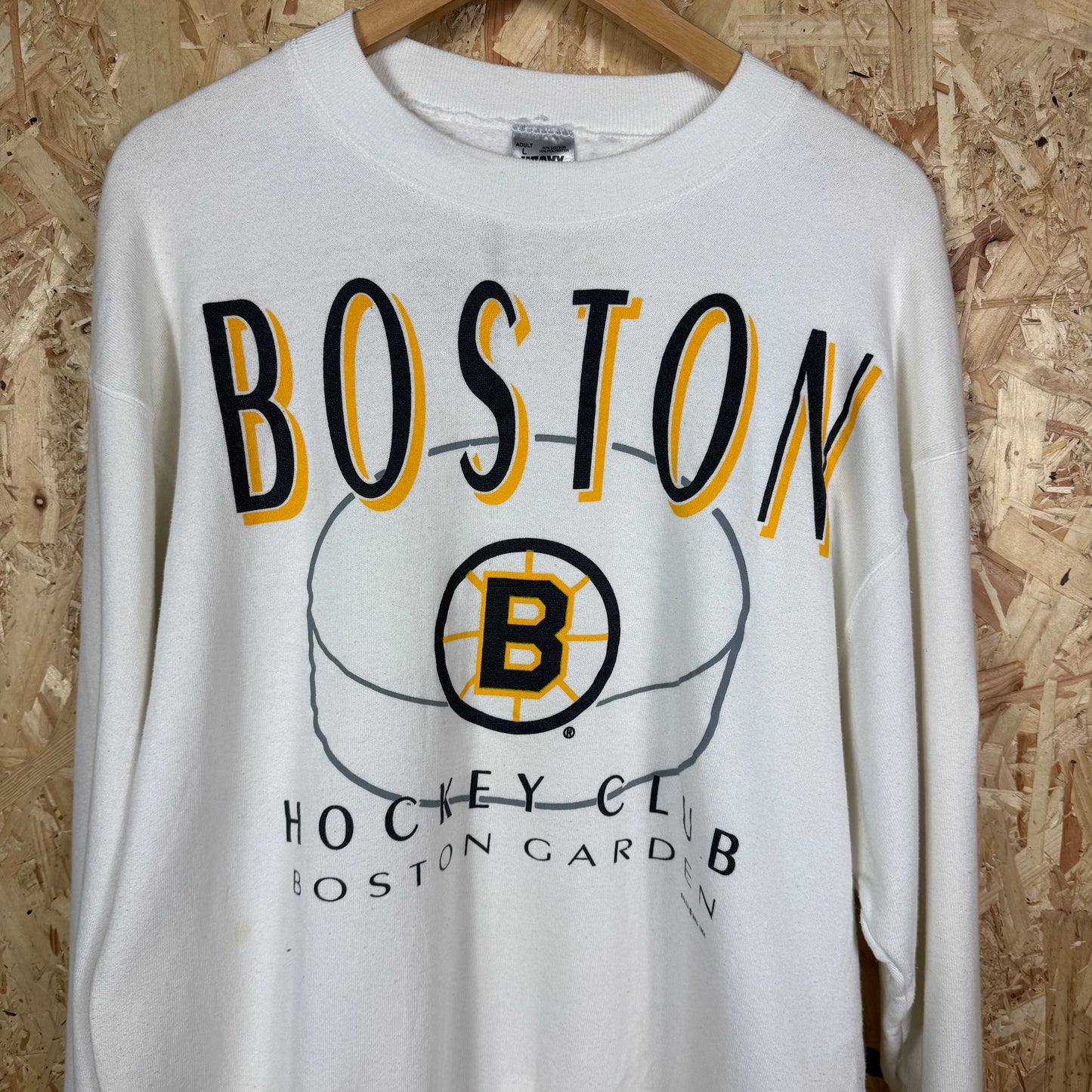 Boston Hockey Club White Sweatshirt Size L