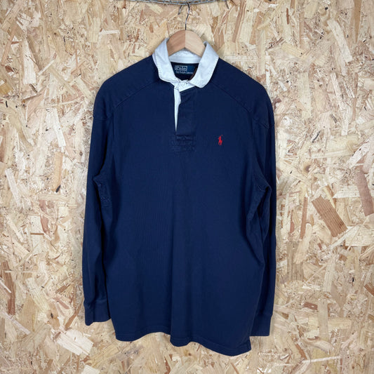 Polo Ralph Lauren Navy Rugby Shirt Size M