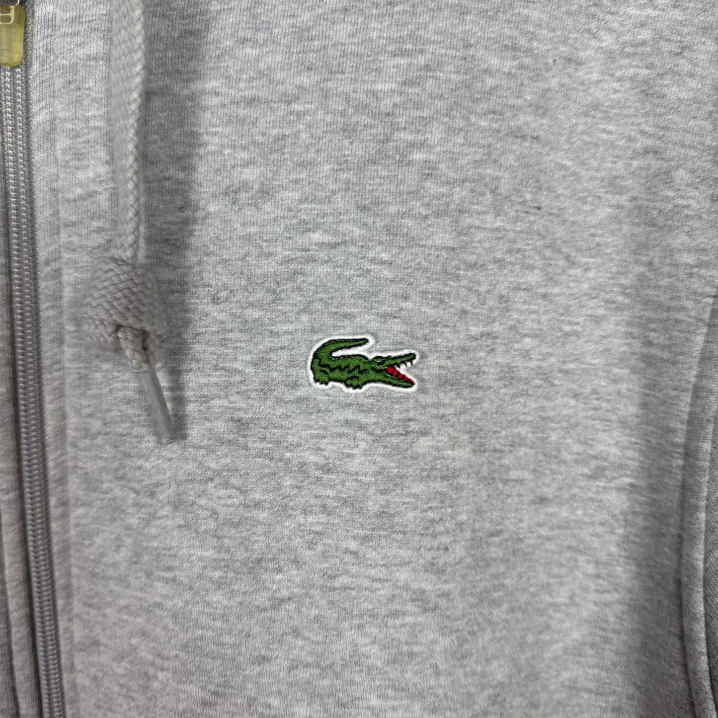 Lacoste Sport Grey Zip Up Hoodie Size XL