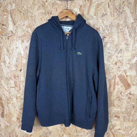 Lacoste Sport Blue Zip Up Hoodie Size XL