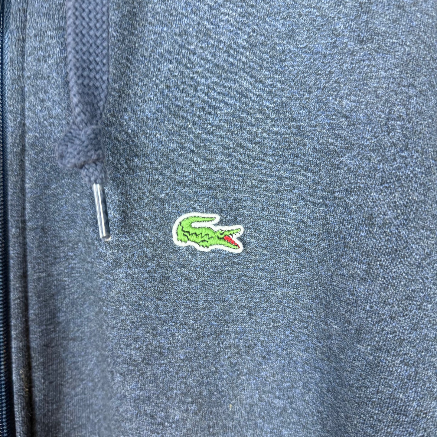 Lacoste Sport Blue Zip Up Hoodie Size XL