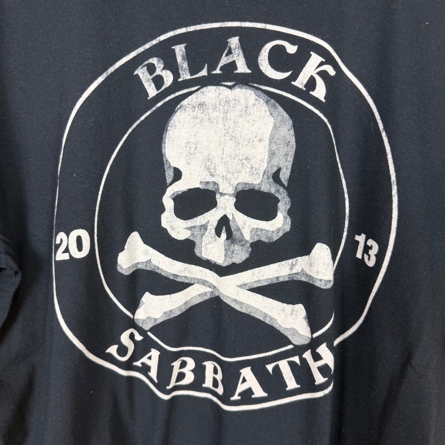 Black Sabbath 2013 Tour Black Skull T-Shirt Size XL