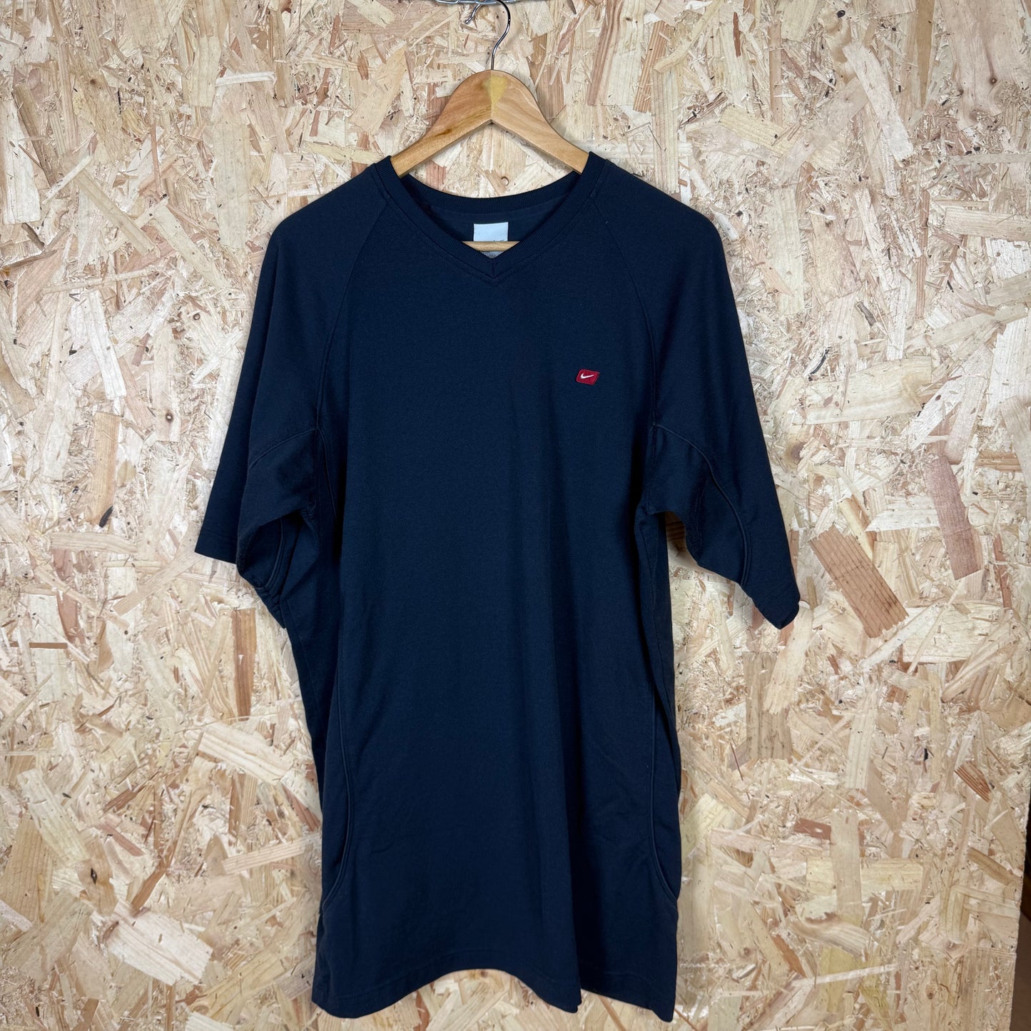 Nike Vintage Black V-Neck T-Shirt Size XL