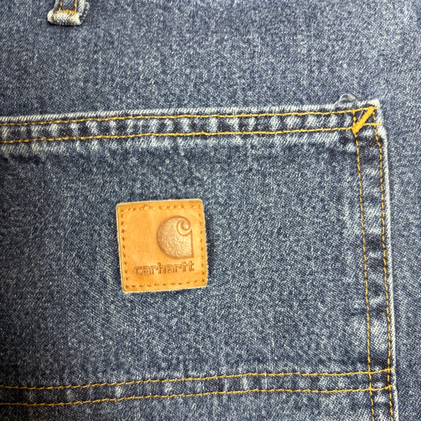 Carhartt Carpenter Blue Denim Workwear Shorts Relaxed Fit W38